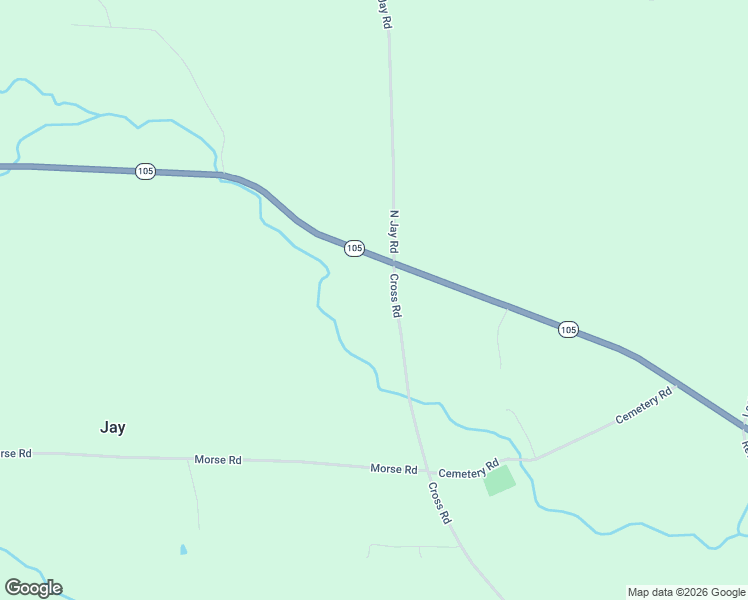 map of restaurants, bars, coffee shops, grocery stores, and more near 3041 Cross Road in Jay