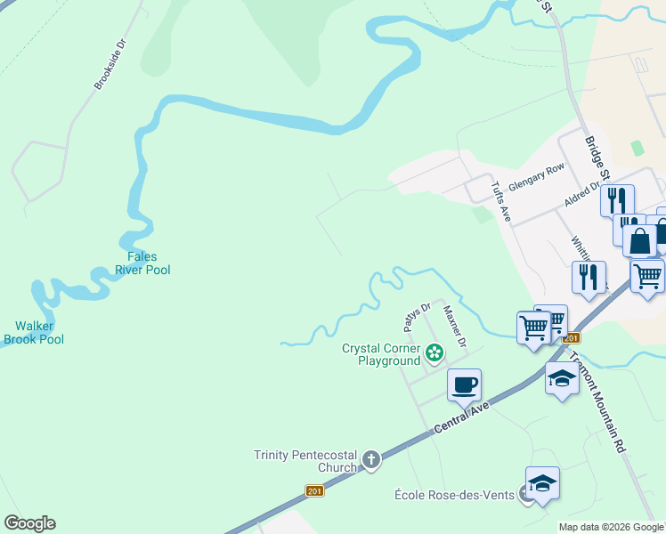 map of restaurants, bars, coffee shops, grocery stores, and more near 38 Robie Avenue in Kingston