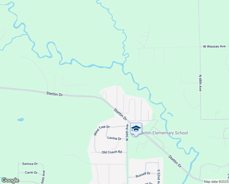 map of restaurants, bars, coffee shops, grocery stores, and more near 480 Lazy Brook Way in Wausau