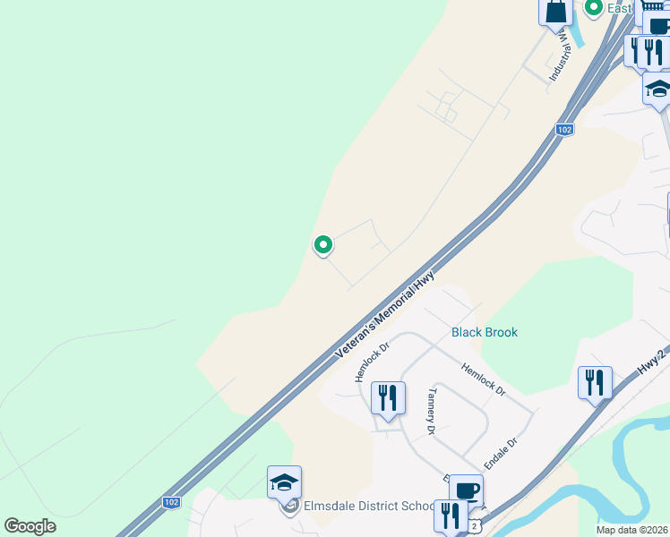 map of restaurants, bars, coffee shops, grocery stores, and more near Enterprise Way in Elmsdale