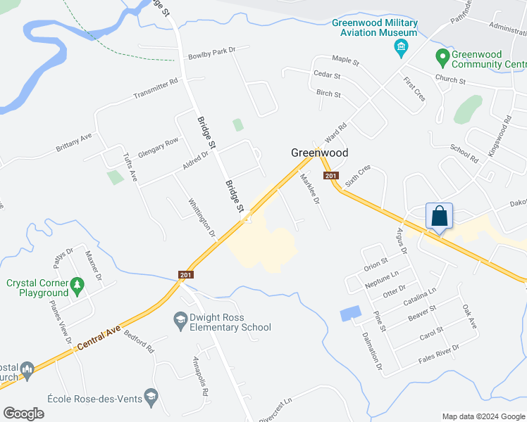 map of restaurants, bars, coffee shops, grocery stores, and more near 752 Central Avenue in Kingston