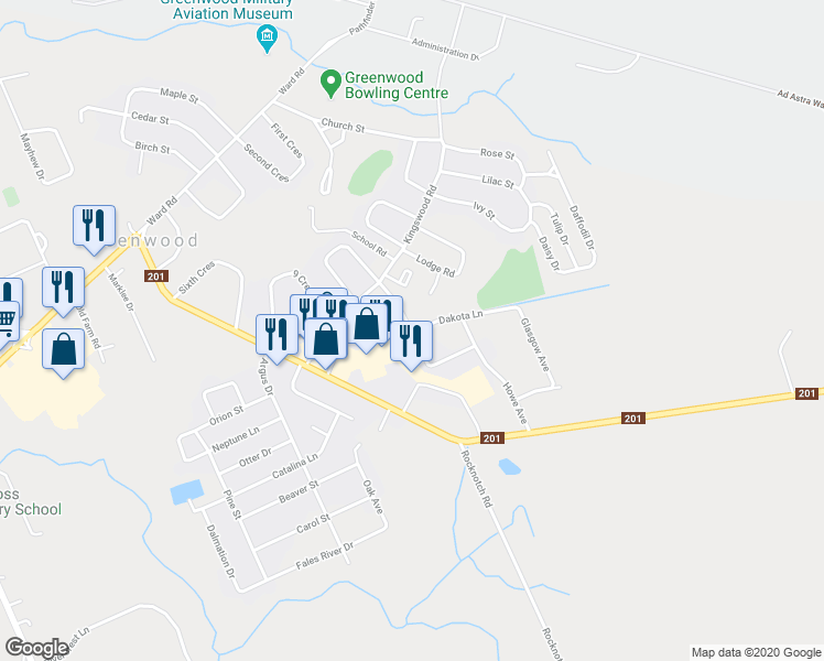 map of restaurants, bars, coffee shops, grocery stores, and more near 941 Pickering Lane in Kingston