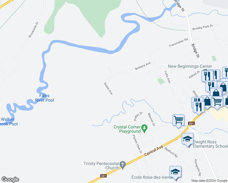 map of restaurants, bars, coffee shops, grocery stores, and more near 29 Robie Avenue in Kingston