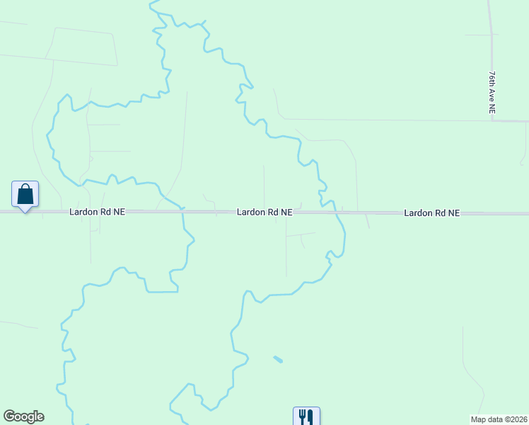 map of restaurants, bars, coffee shops, grocery stores, and more near 7024 Lardon Road Northeast in Salem