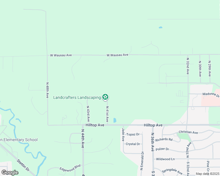 map of restaurants, bars, coffee shops, grocery stores, and more near 4104 Sunny Hill Lane in Wausau