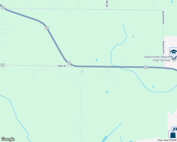 map of restaurants, bars, coffee shops, grocery stores, and more near 1835 Ridge Avenue in Watertown