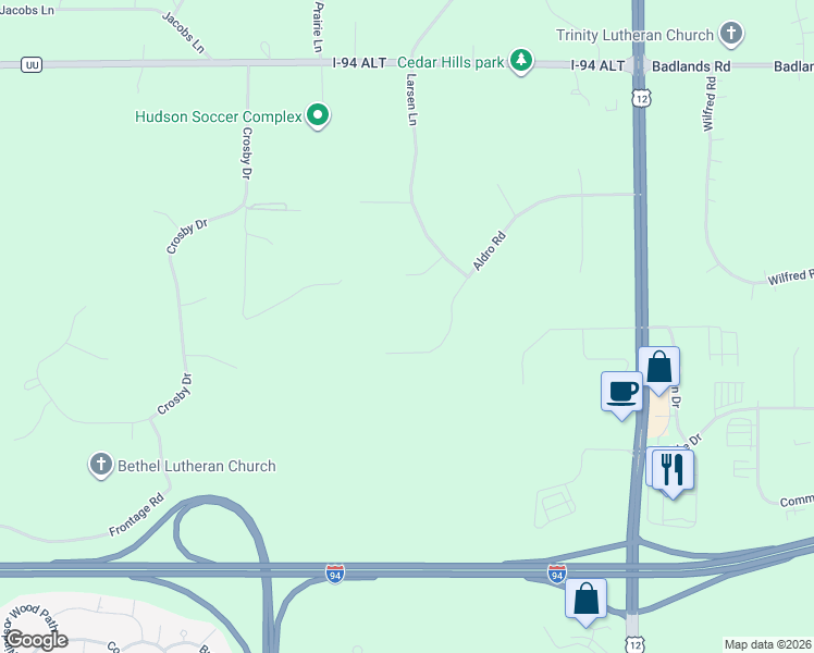 map of restaurants, bars, coffee shops, grocery stores, and more near 740 Aldro Road in Hudson