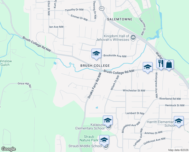 map of restaurants, bars, coffee shops, grocery stores, and more near in Salem