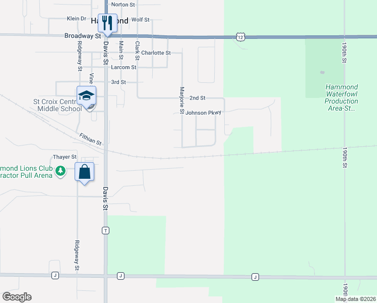 map of restaurants, bars, coffee shops, grocery stores, and more near 1385 Hunter Hill Drive in Hammond