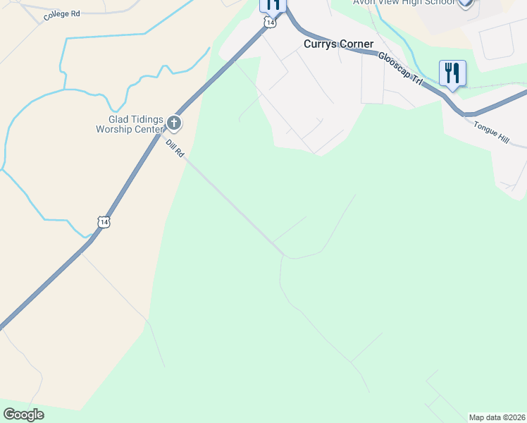 map of restaurants, bars, coffee shops, grocery stores, and more near 105 Dill Road in Windsor
