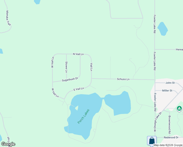 map of restaurants, bars, coffee shops, grocery stores, and more near 4999 Vail Lane in Gaylord