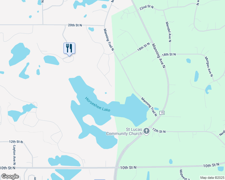 map of restaurants, bars, coffee shops, grocery stores, and more near 1656 Annika Drive North in Lake Elmo