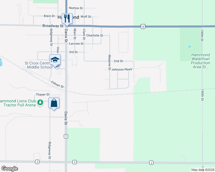 map of restaurants, bars, coffee shops, grocery stores, and more near 505 Brookhaven Drive in Hammond
