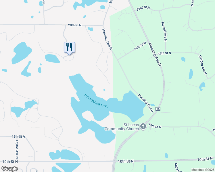 map of restaurants, bars, coffee shops, grocery stores, and more near 1656 Annika Drive North in Lake Elmo