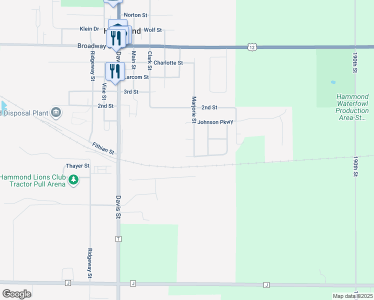 map of restaurants, bars, coffee shops, grocery stores, and more near 515 Brookhaven Drive in Hammond