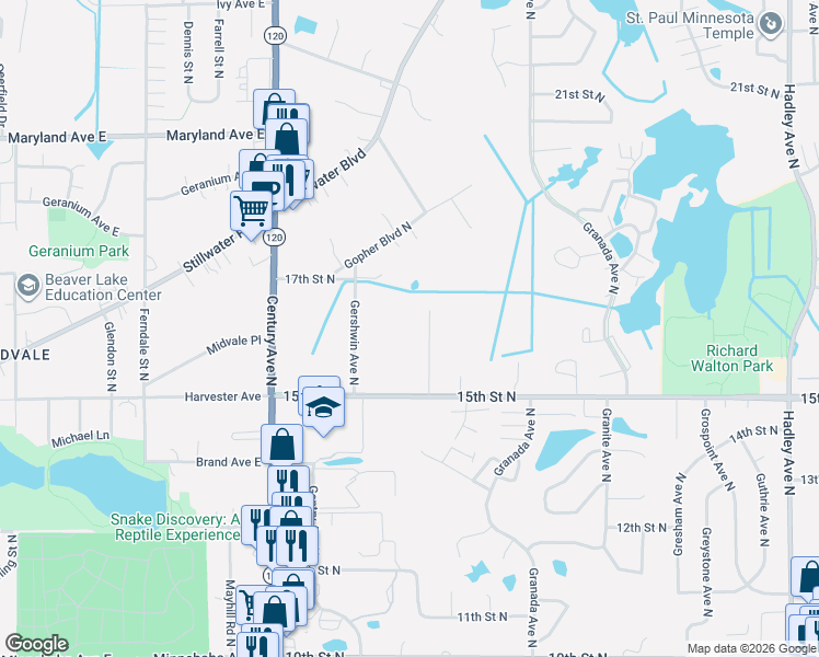 map of restaurants, bars, coffee shops, grocery stores, and more near 1632 Goodview Avenue North in Saint Paul