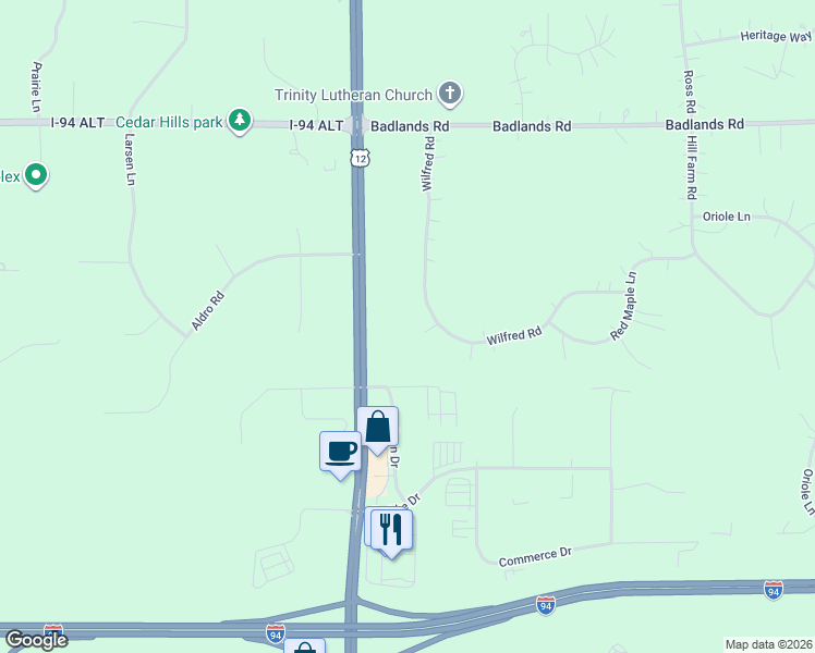 map of restaurants, bars, coffee shops, grocery stores, and more near 762 Wilfred Road in Hudson