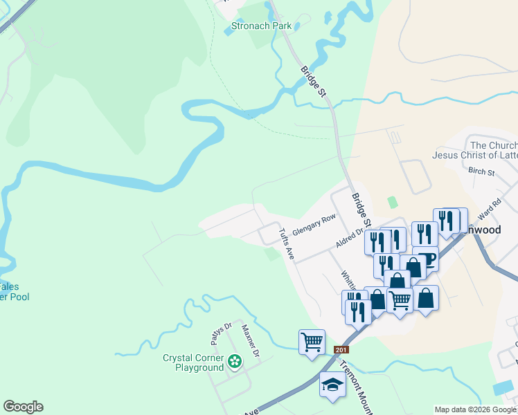 map of restaurants, bars, coffee shops, grocery stores, and more near 1138 William Street in Kingston