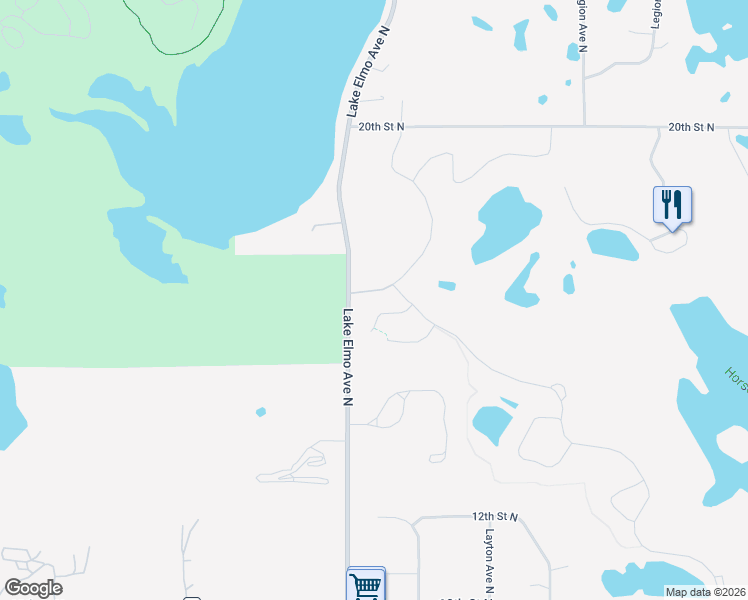 map of restaurants, bars, coffee shops, grocery stores, and more near 1655-1797 Lake Elmo Avenue North in Lake Elmo