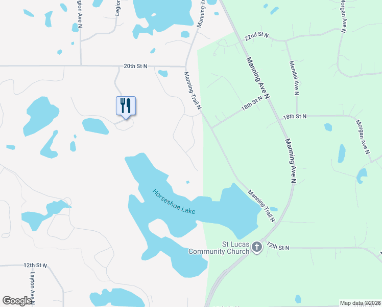 map of restaurants, bars, coffee shops, grocery stores, and more near 1721 Annika Drive North in Lake Elmo