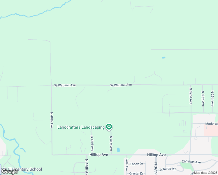 map of restaurants, bars, coffee shops, grocery stores, and more near 812 Green Leaf Circle in Wausau