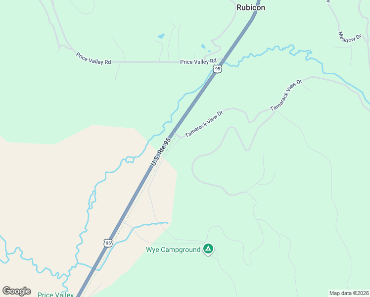 map of restaurants, bars, coffee shops, grocery stores, and more near Tamarack View Drive in New Meadows