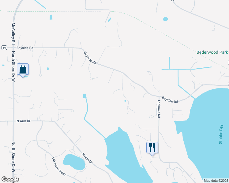 map of restaurants, bars, coffee shops, grocery stores, and more near 4355 Bayside Road in Maple Plain
