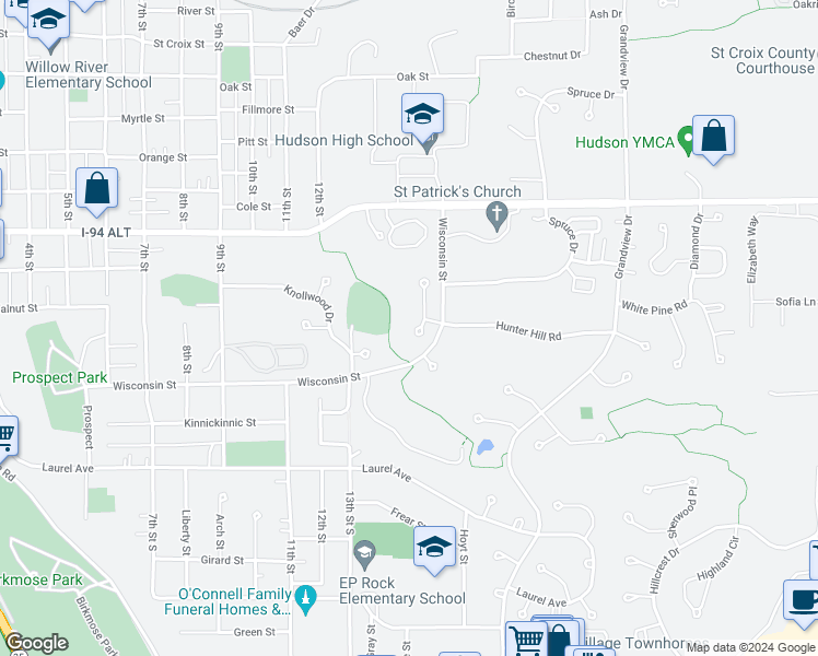 map of restaurants, bars, coffee shops, grocery stores, and more near 453 Hunter Hill Road in Hudson