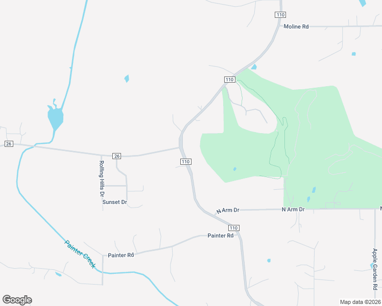 map of restaurants, bars, coffee shops, grocery stores, and more near 210 County Road 110 in Minnetrista