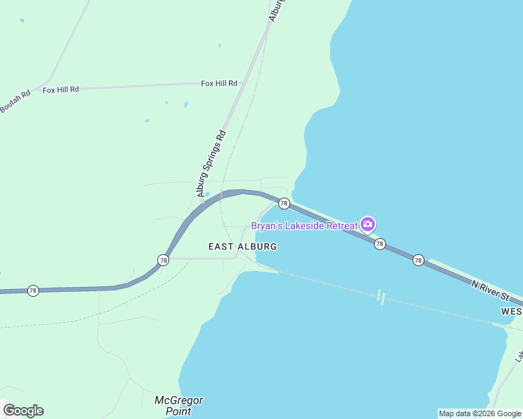 map of restaurants, bars, coffee shops, grocery stores, and more near 41 East Alburgh Road in Alburgh