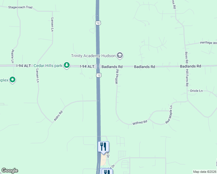 map of restaurants, bars, coffee shops, grocery stores, and more near 786b Wilfred Road in Hudson