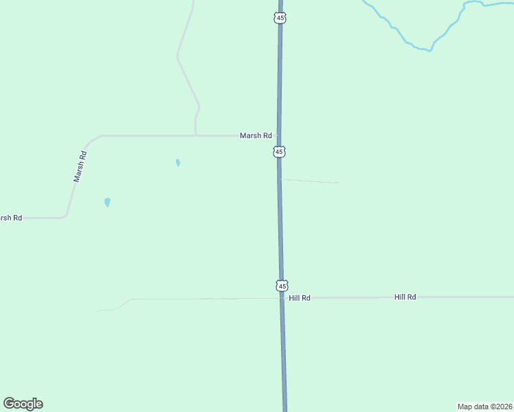 map of restaurants, bars, coffee shops, grocery stores, and more near N10595 U.S. 45 in Birnamwood