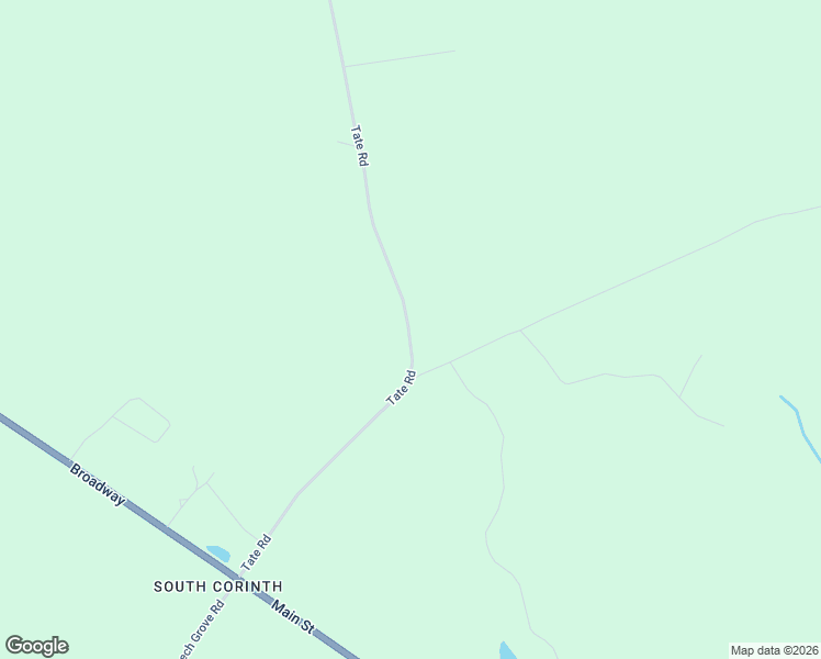 map of restaurants, bars, coffee shops, grocery stores, and more near 599 Tate Road in Corinth