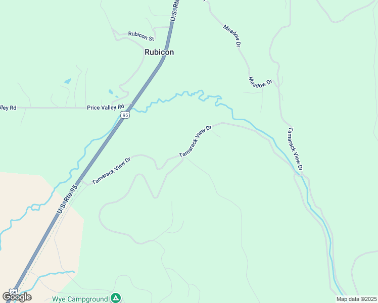 map of restaurants, bars, coffee shops, grocery stores, and more near Tamarack View Drive in New Meadows