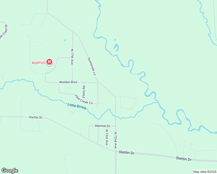 map of restaurants, bars, coffee shops, grocery stores, and more near 232299 Sunnyvale Lane in Wausau