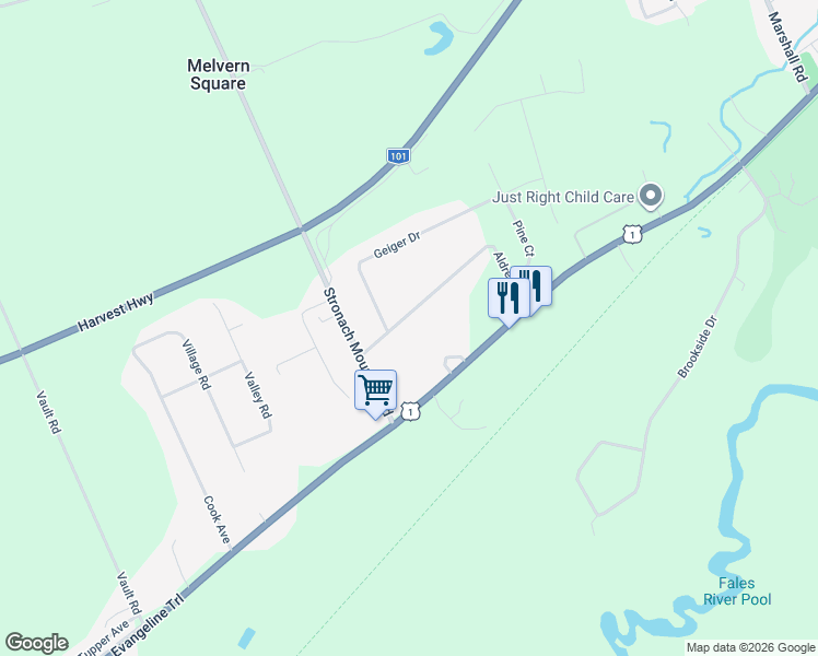 map of restaurants, bars, coffee shops, grocery stores, and more near 32 Aldred Road in Kingston