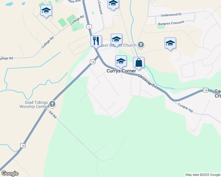 map of restaurants, bars, coffee shops, grocery stores, and more near 1592 Crossley Court in Windsor