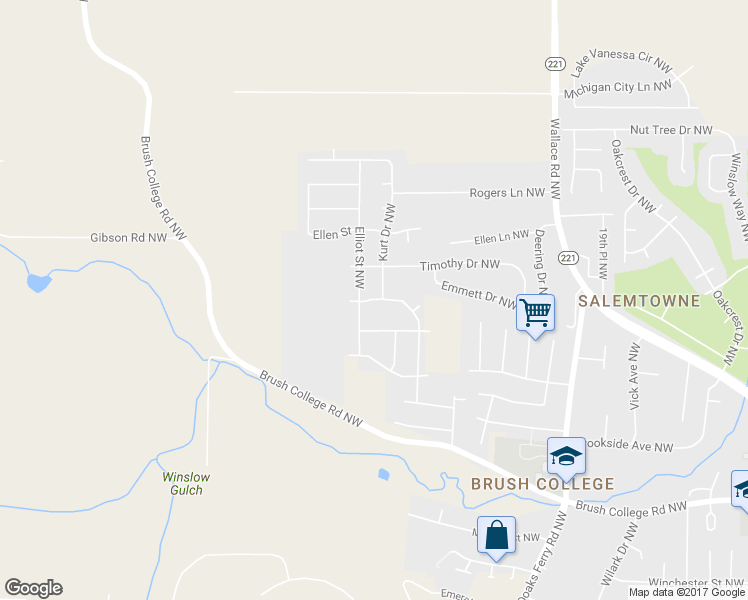 map of restaurants, bars, coffee shops, grocery stores, and more near 4646 Cherry Blossom Drive Northwest in Salem