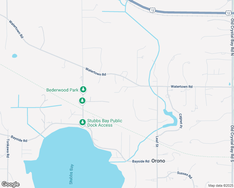 map of restaurants, bars, coffee shops, grocery stores, and more near 3415 High Lane in Long Lake