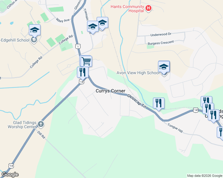 map of restaurants, bars, coffee shops, grocery stores, and more near 1589 King Street in Windsor