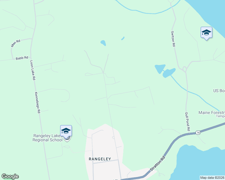 map of restaurants, bars, coffee shops, grocery stores, and more near 180 Pleasant Street in Rangeley