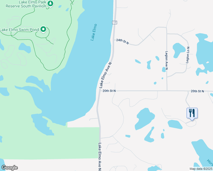 map of restaurants, bars, coffee shops, grocery stores, and more near 2069 Lake Elmo Avenue North in Lake Elmo