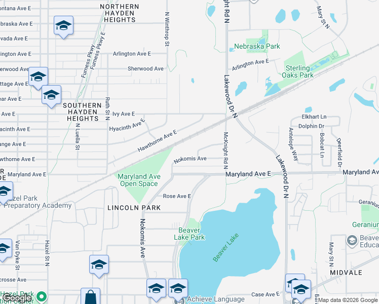 map of restaurants, bars, coffee shops, grocery stores, and more near 2187 Tilsen Avenue East in Saint Paul