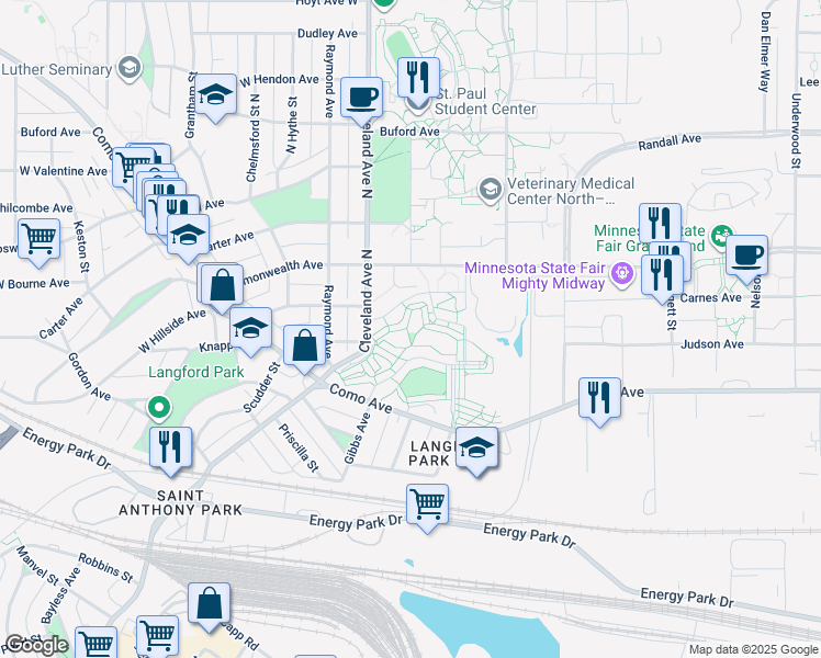 map of restaurants, bars, coffee shops, grocery stores, and more near in Lauderdale