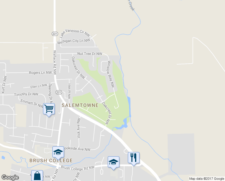 map of restaurants, bars, coffee shops, grocery stores, and more near 3043 Winslow Way Northwest in Salem