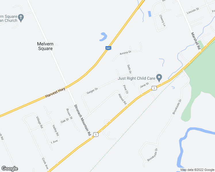 map of restaurants, bars, coffee shops, grocery stores, and more near 112 Geiger Drive in Kingston