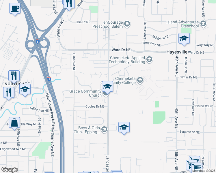 map of restaurants, bars, coffee shops, grocery stores, and more near in Hayesville