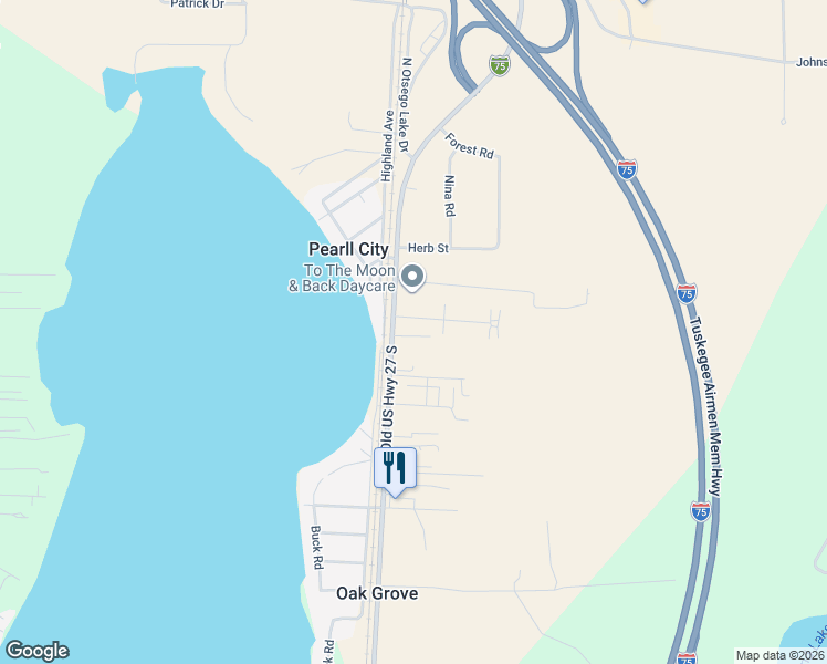 map of restaurants, bars, coffee shops, grocery stores, and more near 3603 Old Highway 27 South in Gaylord