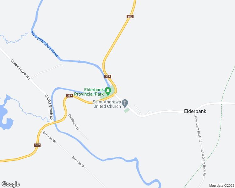map of restaurants, bars, coffee shops, grocery stores, and more near 5828 Nova Scotia 357 in Middle Musquodoboit