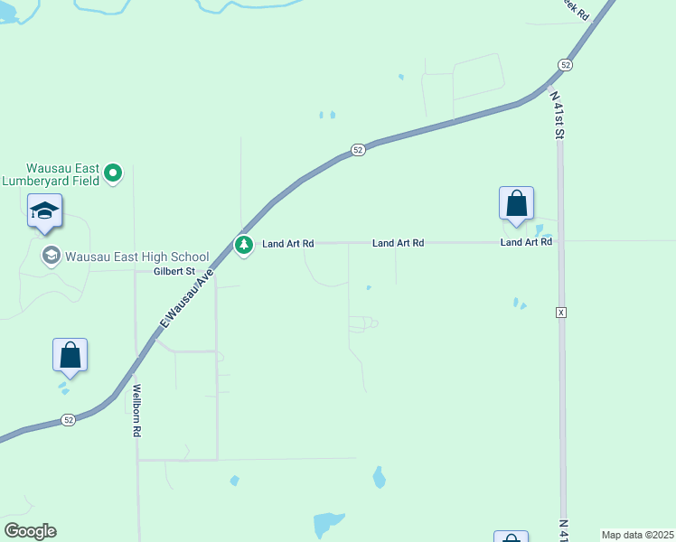 map of restaurants, bars, coffee shops, grocery stores, and more near 2708 North 33rd Street in Wausau